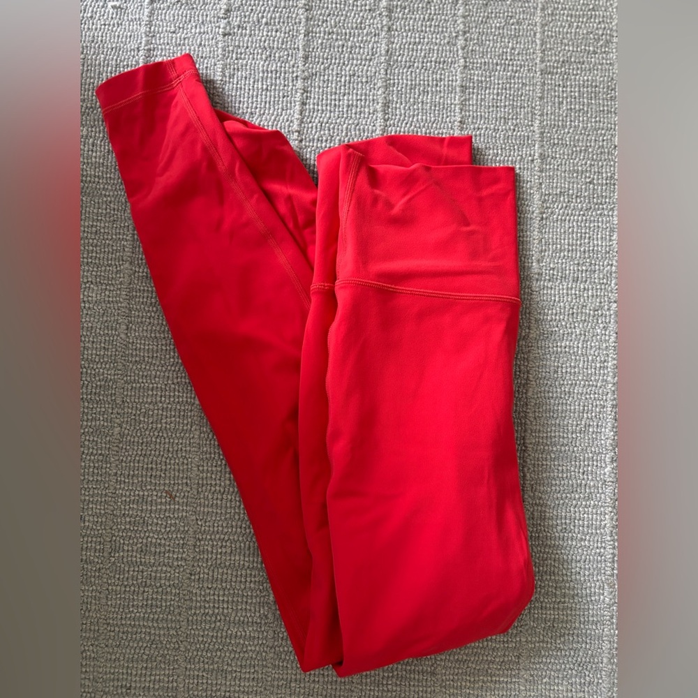 Neon Orange/Red Lululemon Leggings